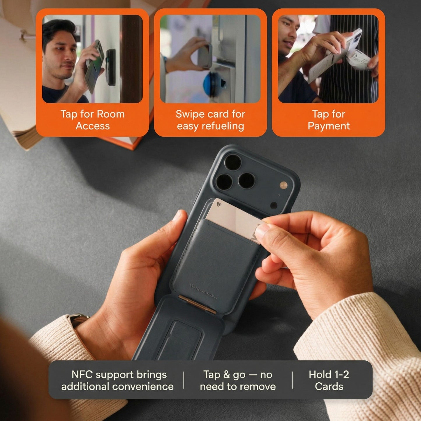 Orim™ SnapStand Pro - Mobile wallet tripod